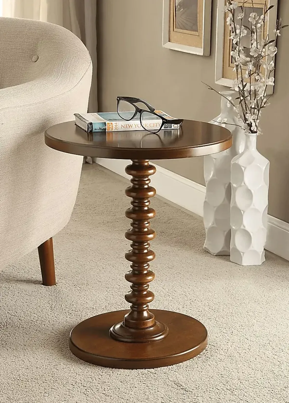 Siran Brown Accent Table