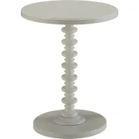 Siran White Accent Table