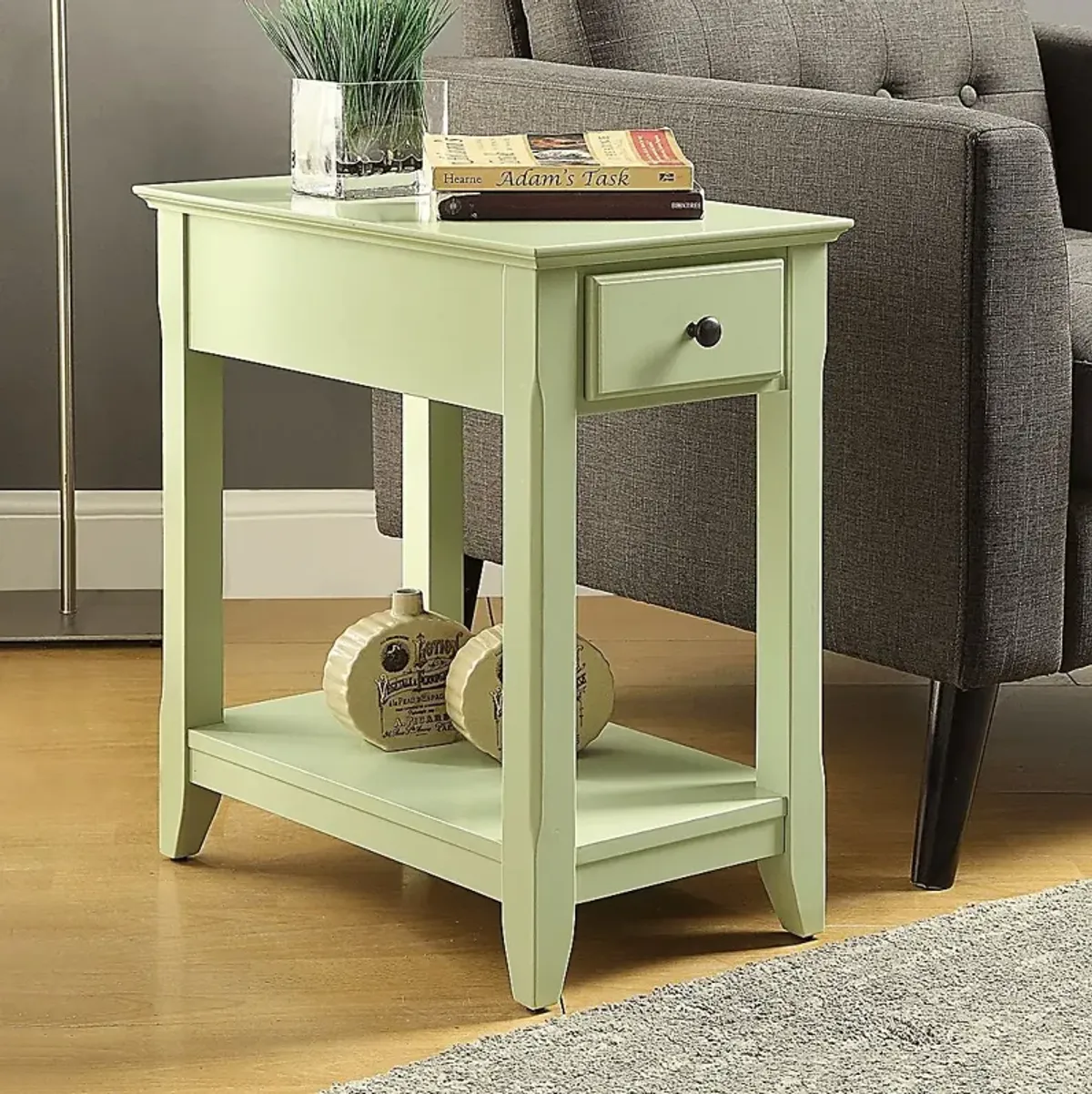 Bertie Green Chairside Table