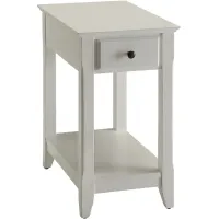 Bertie White Chairside Table