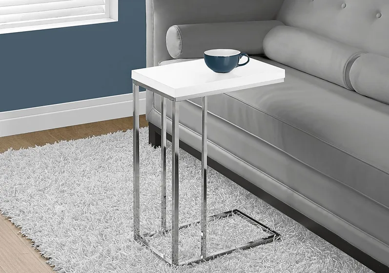 Russleo White Accent Table