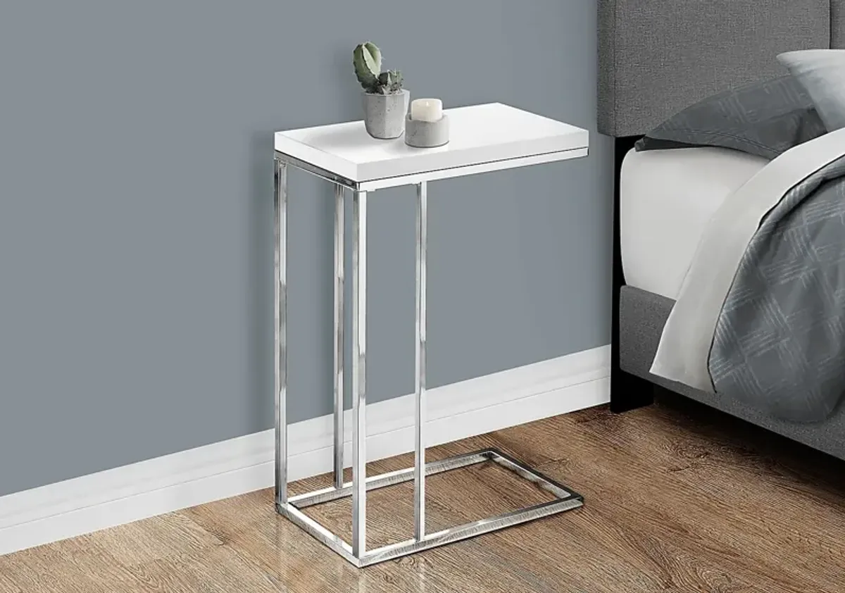 Russleo White Accent Table