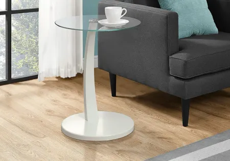 Vultee White Accent Table