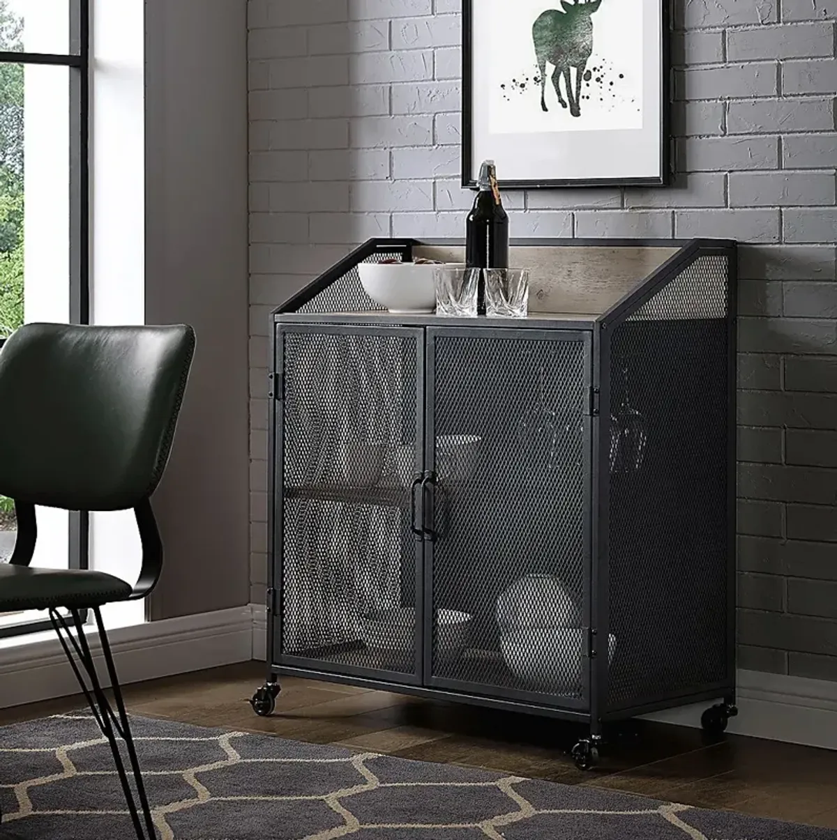 Slopeside Gray Bar Cart