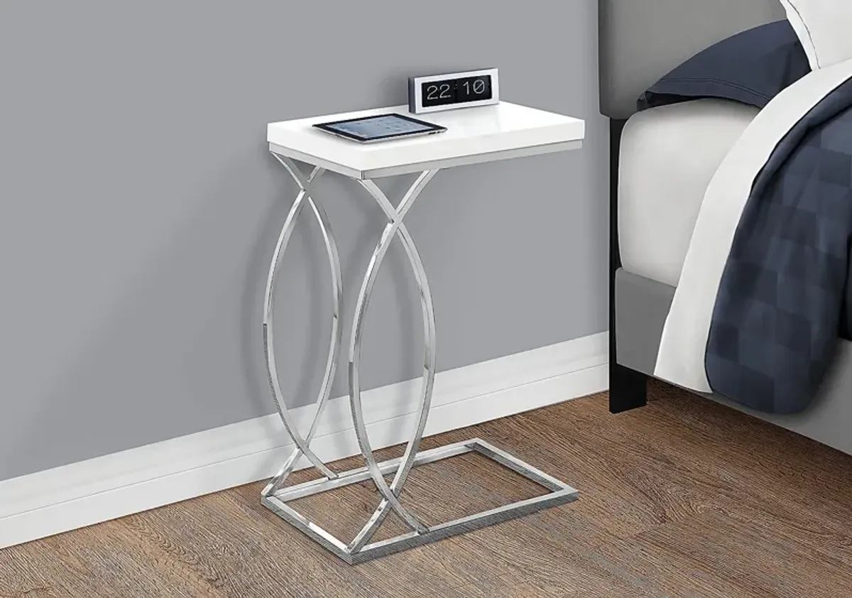 Cauley White Accent Table