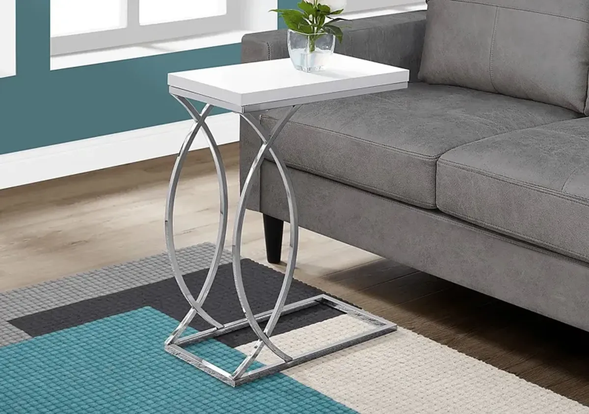 Cauley White Accent Table