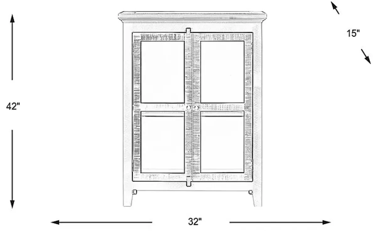 Bridgeport White 32"" Accent Cabinet