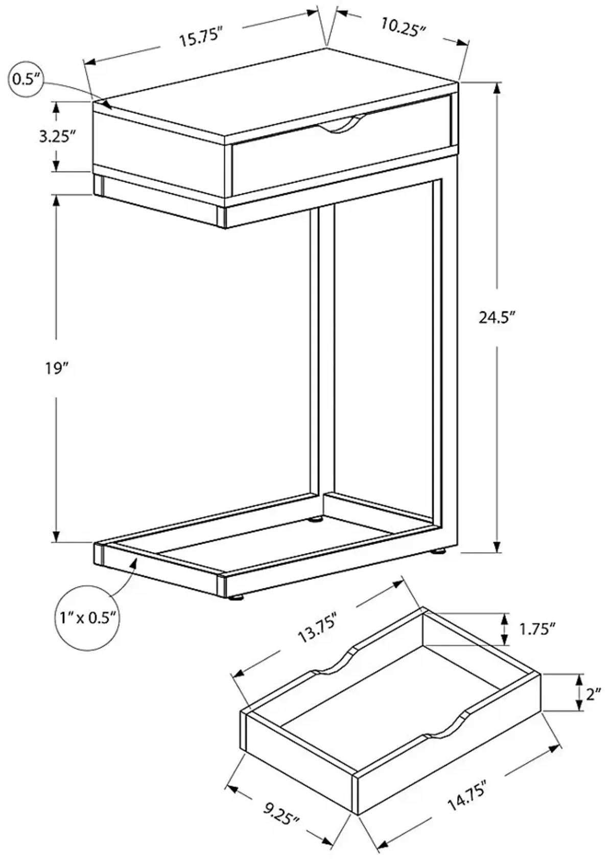 Adlai Gold Accent Table