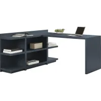 Planefield Blue 2 Pc Desk and Open Credenza