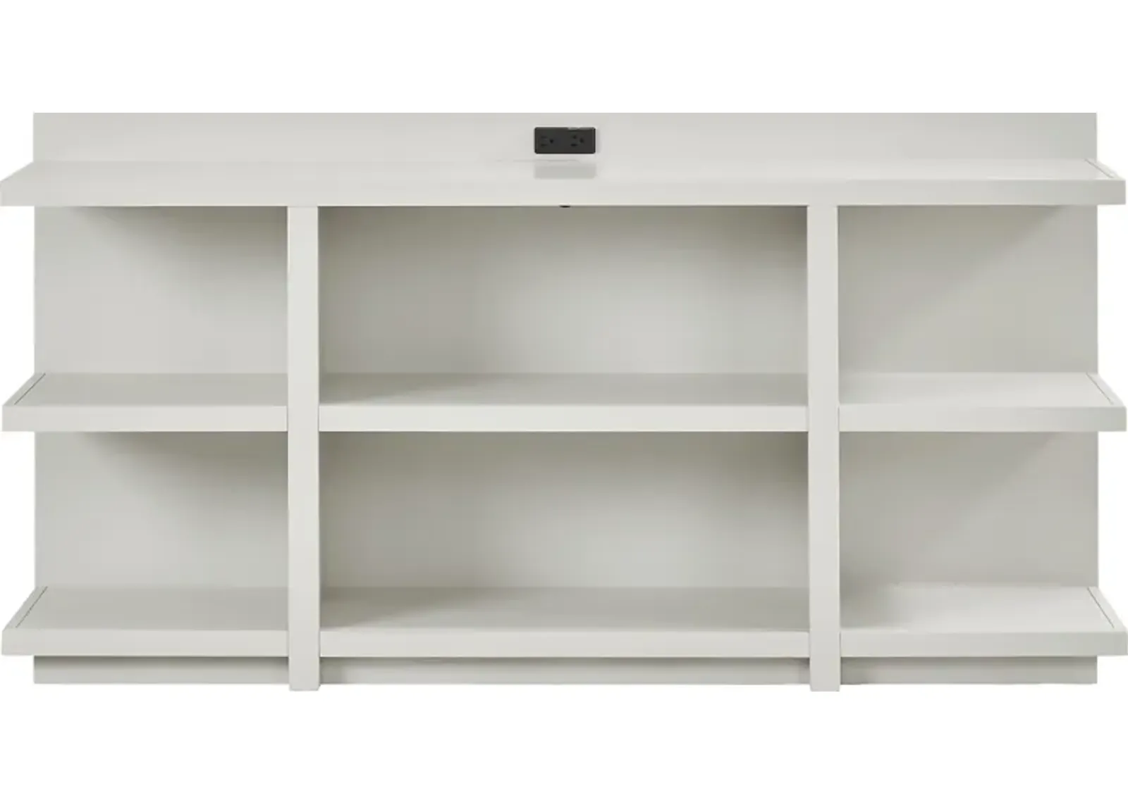 Planefield White Open Credenza