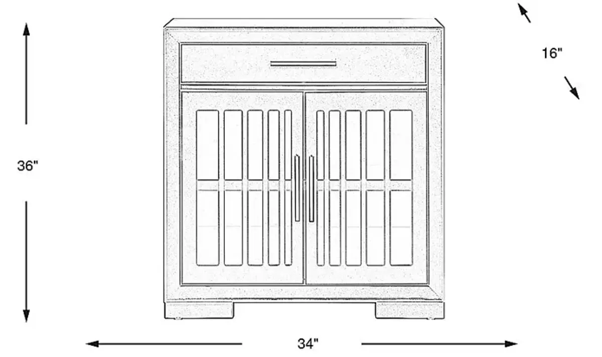 Wyndell Way Gray Accent Cabinet