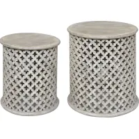 Earlsfort White Accent Table, Set of 2