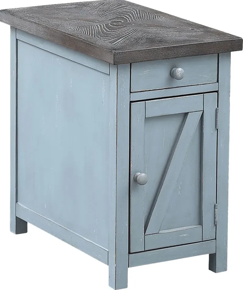 Grantland Blue Chairside Cabinet