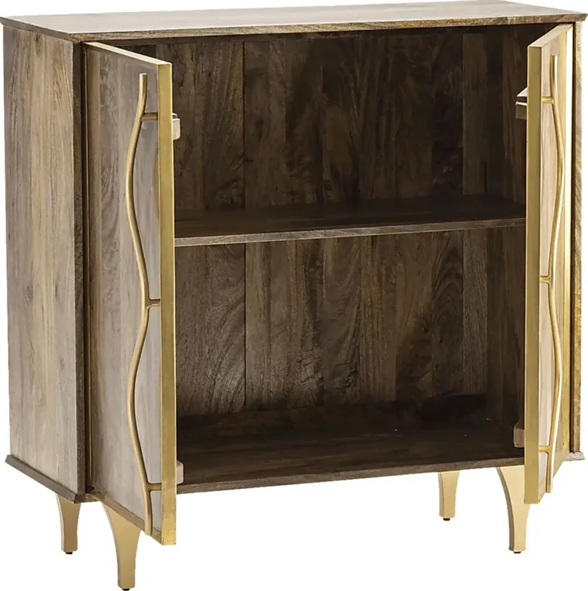 Saldana Brown 2 Door Cabinet