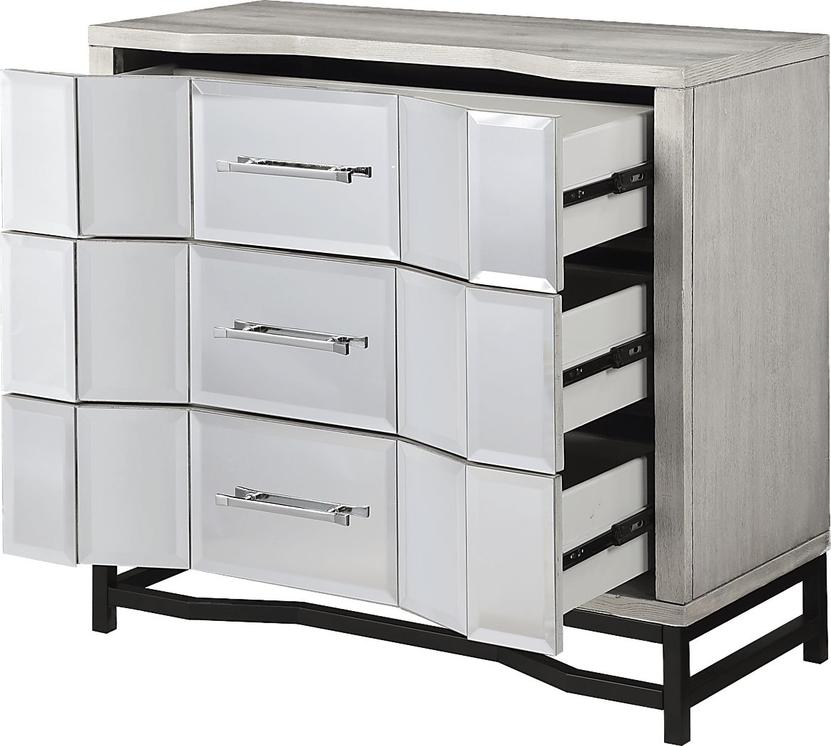 A Better Perspective White 3 Drawer Accent Cabinet