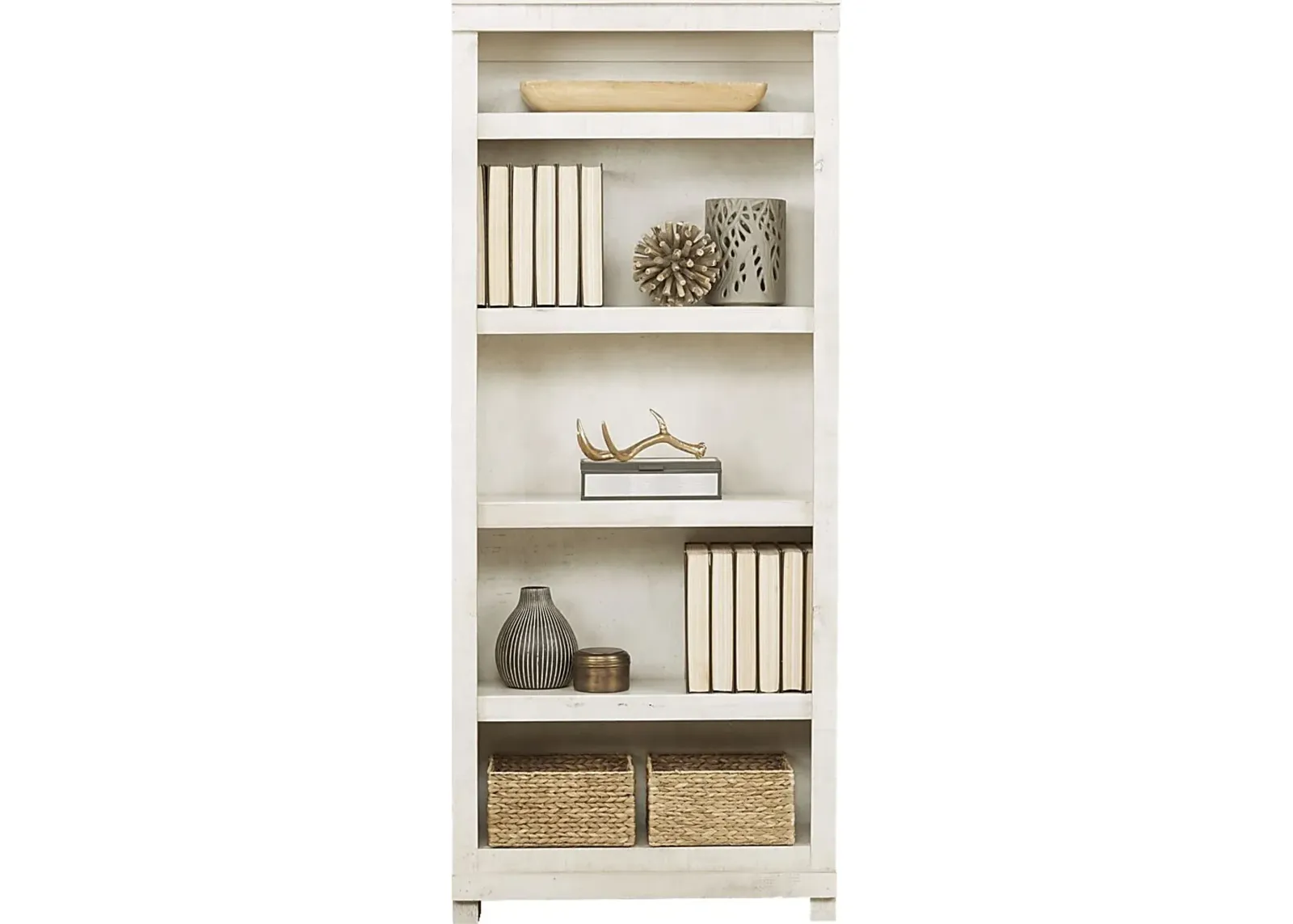 Havenwood White 5 Shelf Bookcase