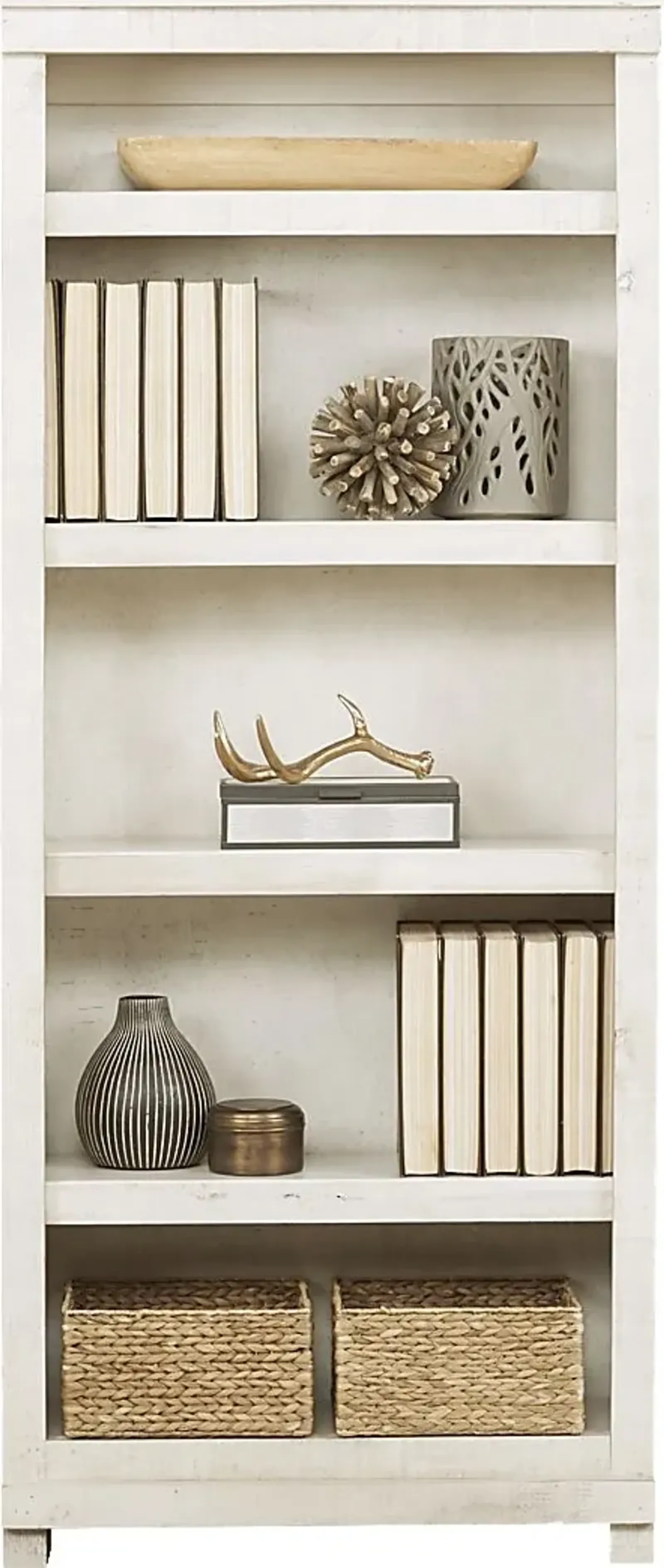 Havenwood White 5 Shelf Bookcase