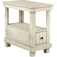Havenwood White Chairside Table