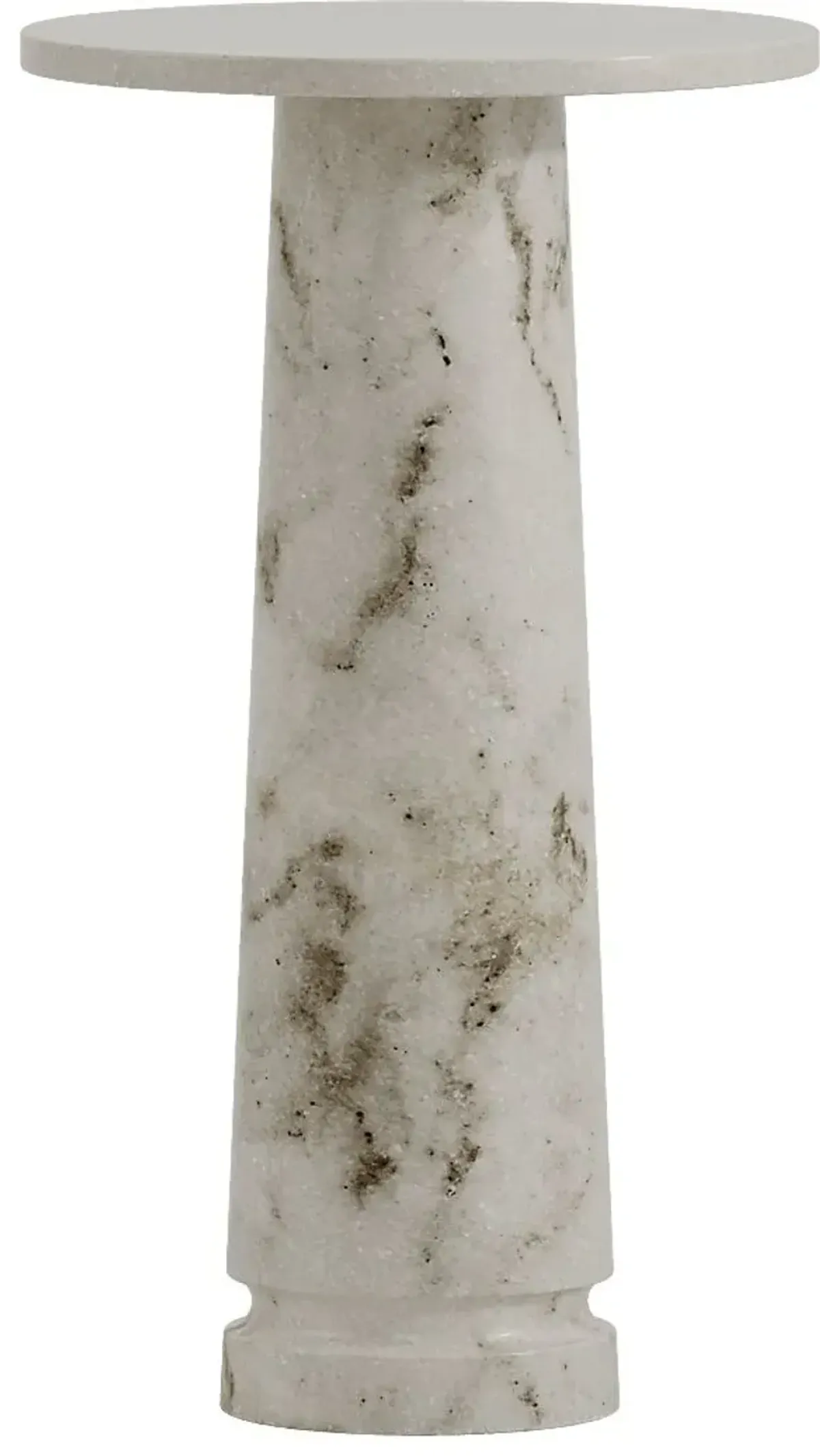 Zareen Off-White Marble Accent Table