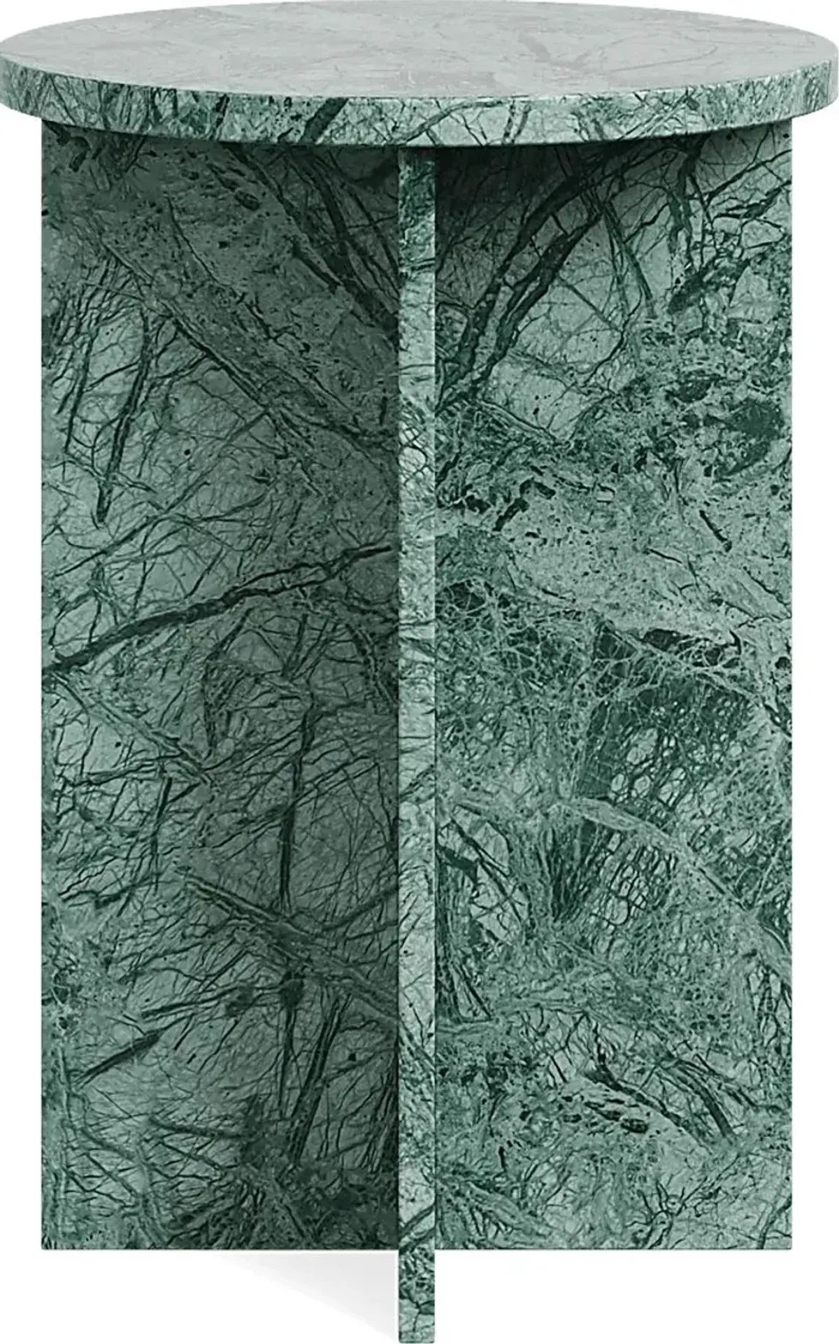 Mandine Green Marble Accent Table