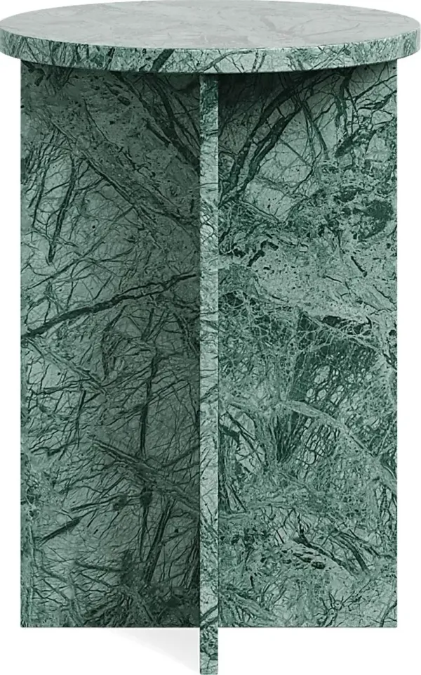 Mandine Green Marble Accent Table