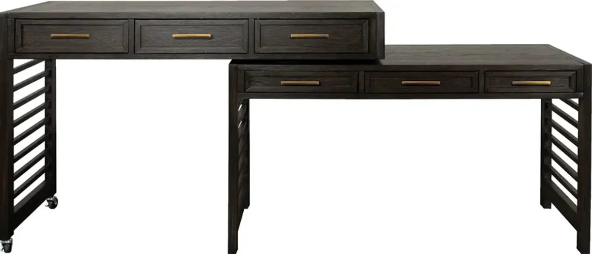 Lynnwood Umber Swivel Desk