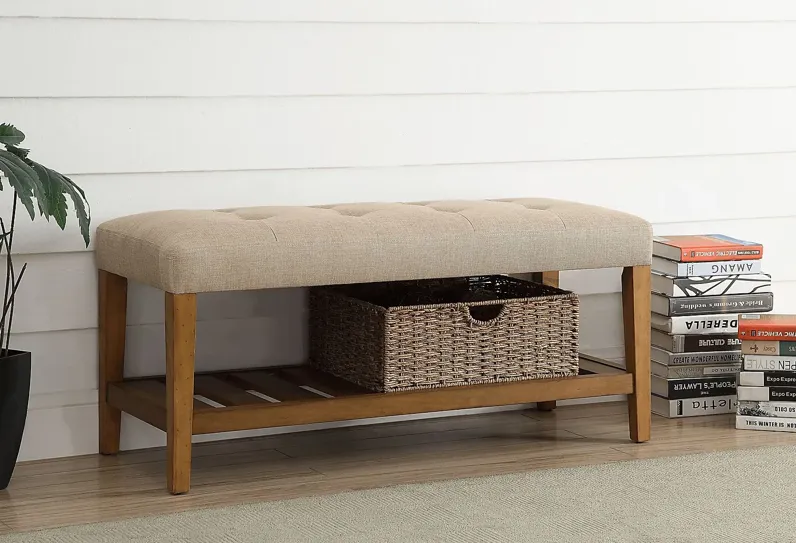 Cacia Beige Bench