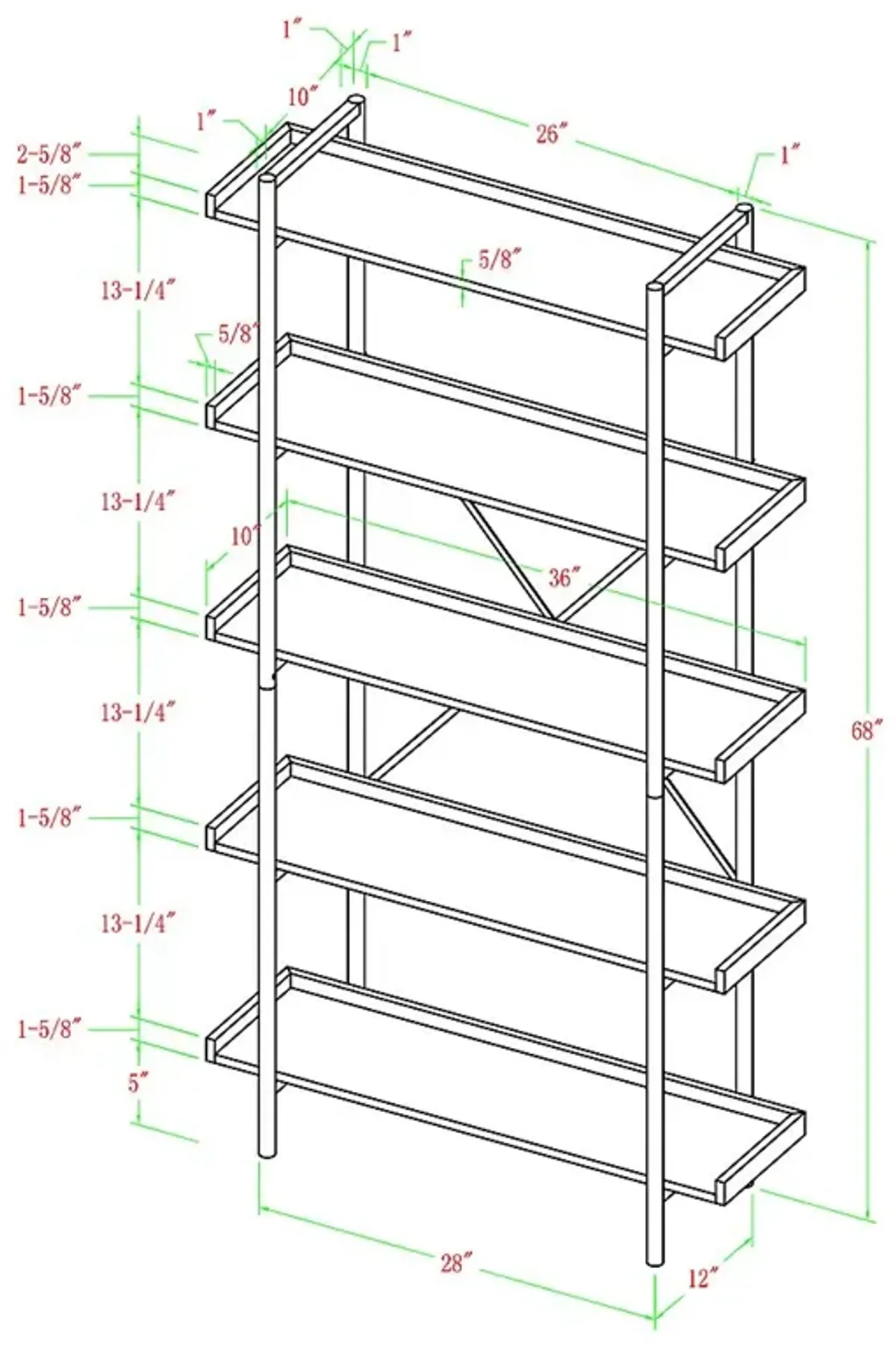 Piper Brown Bookcase