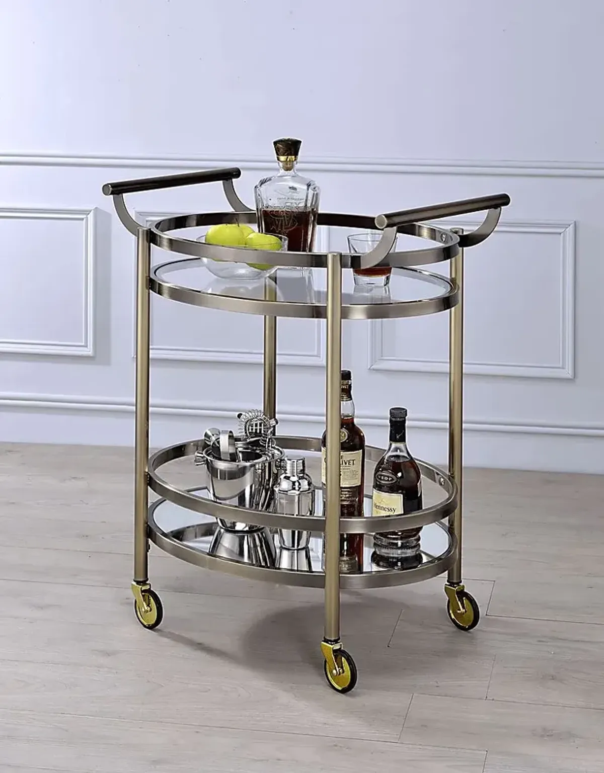 Loreen Bronze Bar Cart