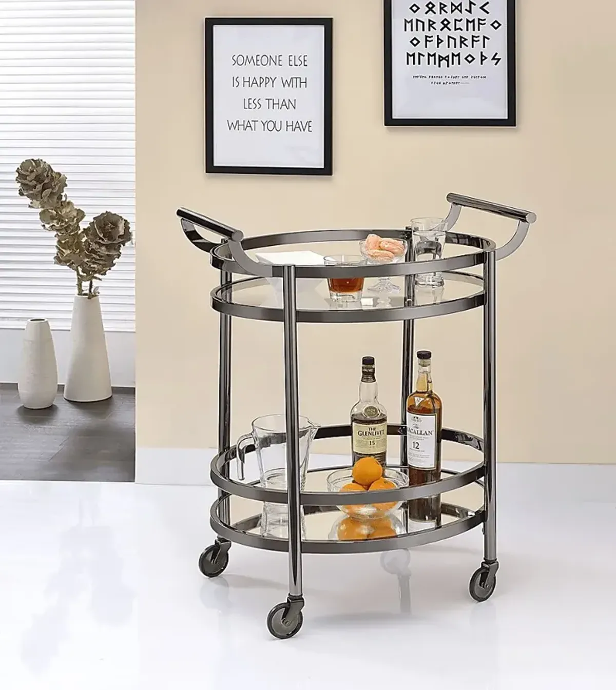 Loreen Black Bar Cart