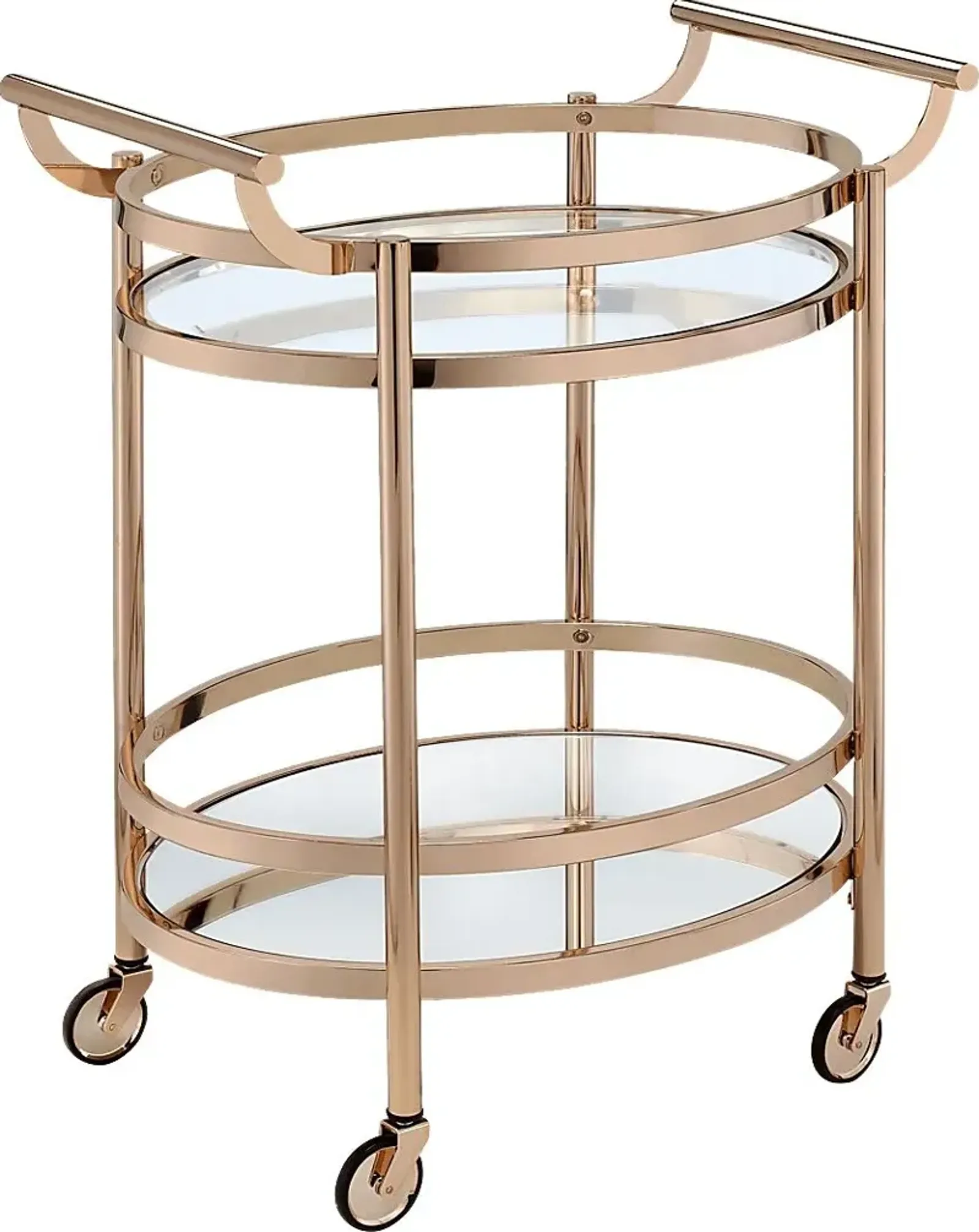 Loreen Rose Gold Bar Cart