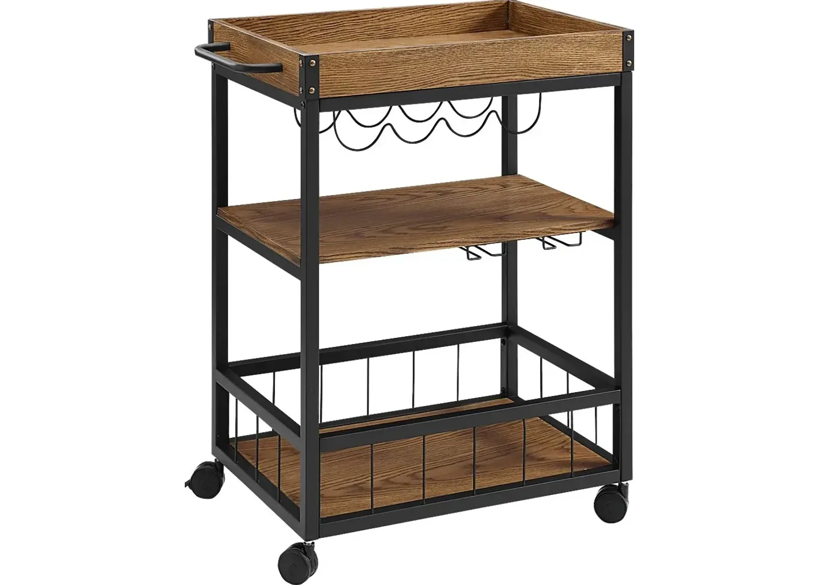 Alika Brown Bar Cart