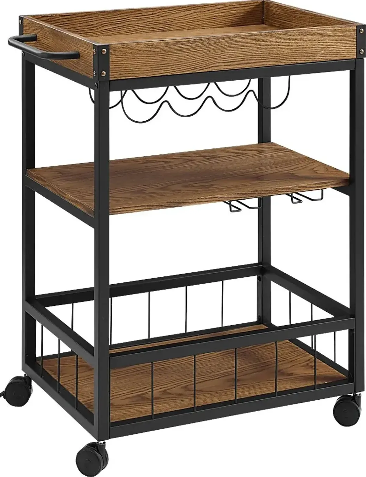 Alika Brown Bar Cart