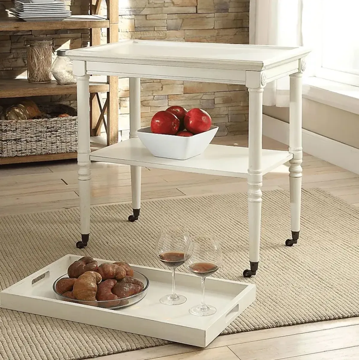 Mendel White Accent Table