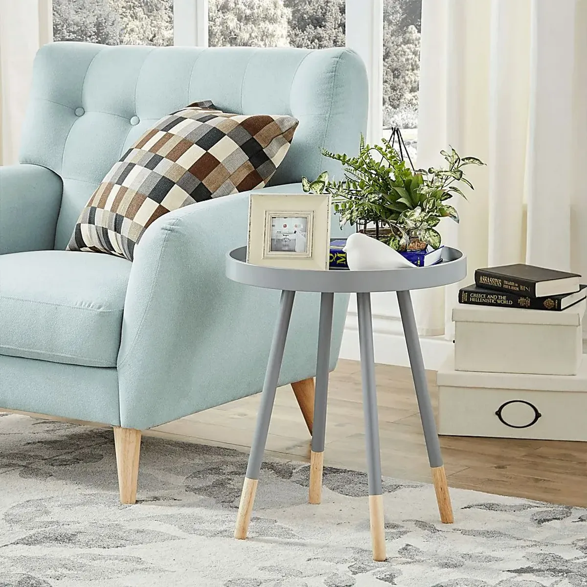 Sibley Lane Gray Accent Table