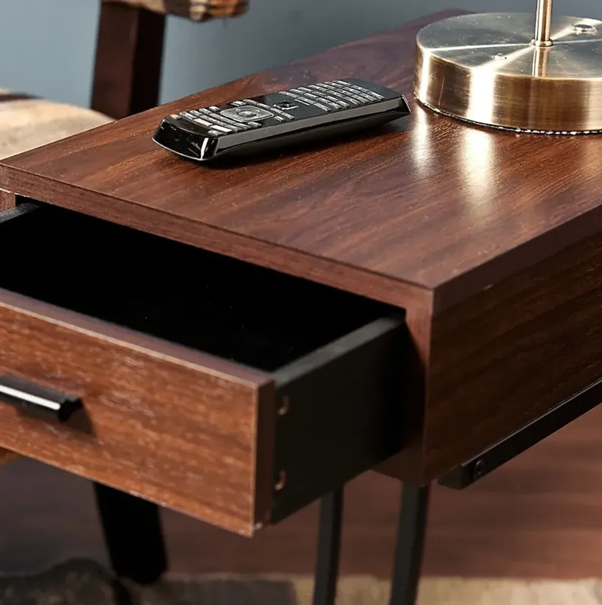 Palmcrest Walnut Accent Table