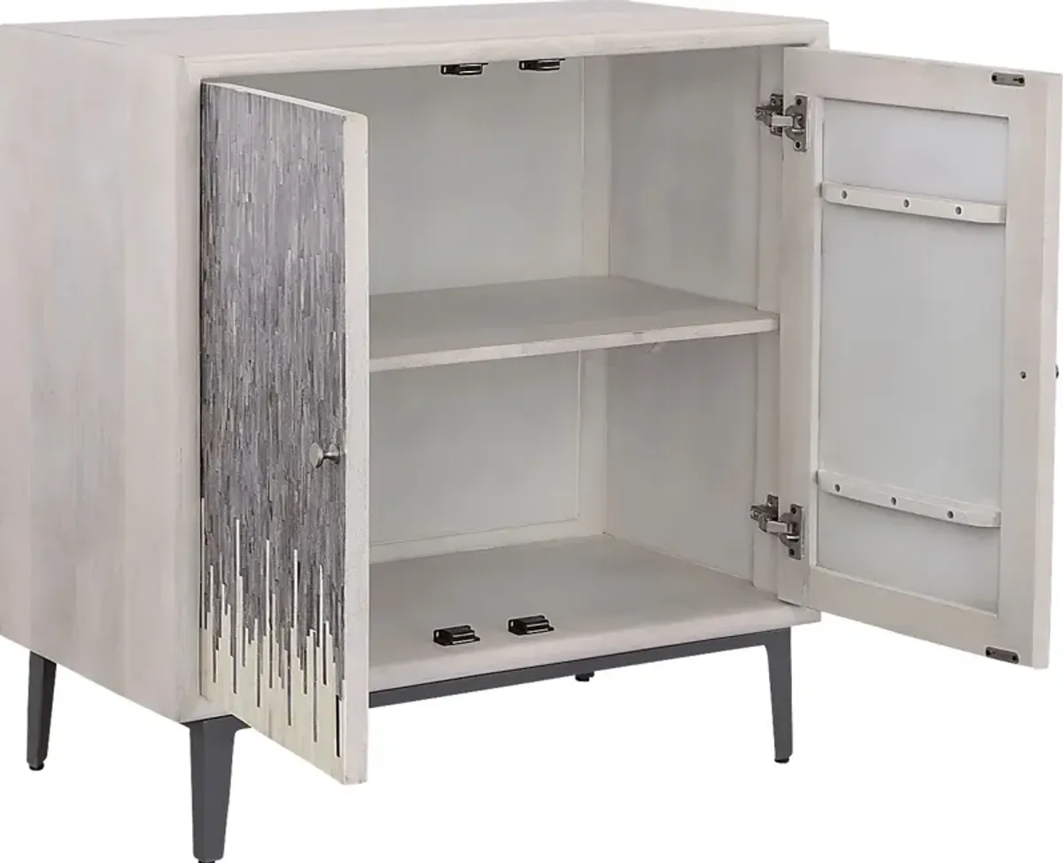 Vidal White 2 Door Credenza