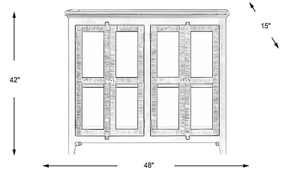 Bridgeport White 48"" Accent Cabinet