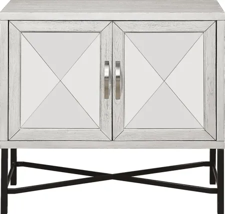 A Better Perspective Off White Two Door Accent Cabinet