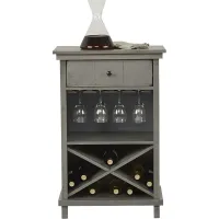 Havenwood Gray Wine Cabinet
