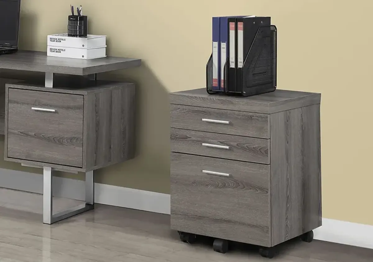 Wampton Taupe File Cabinet