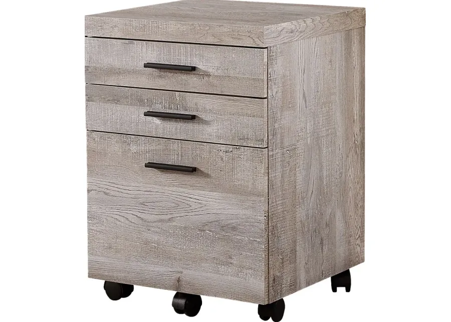 Railton Taupe File Cabinet