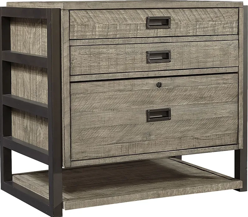 Water Mill Gray File Cabinet