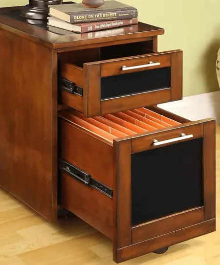 Patrick Cherry Rolling File Cabinet