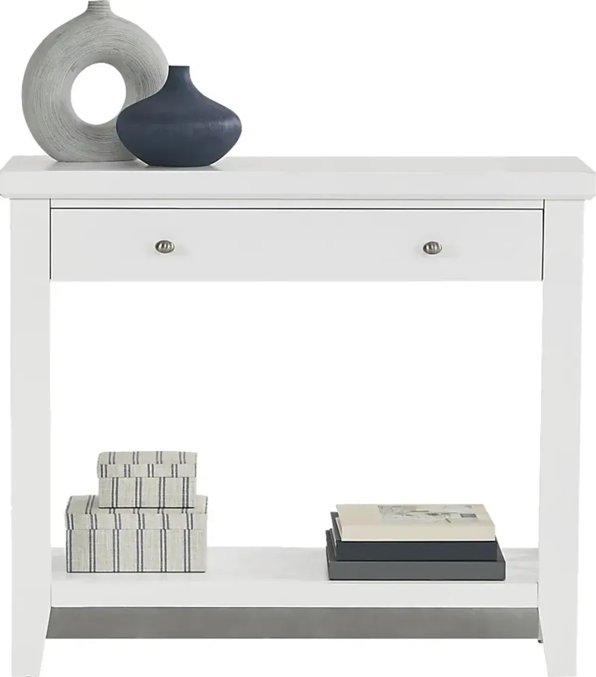 Abbie White Accent Table