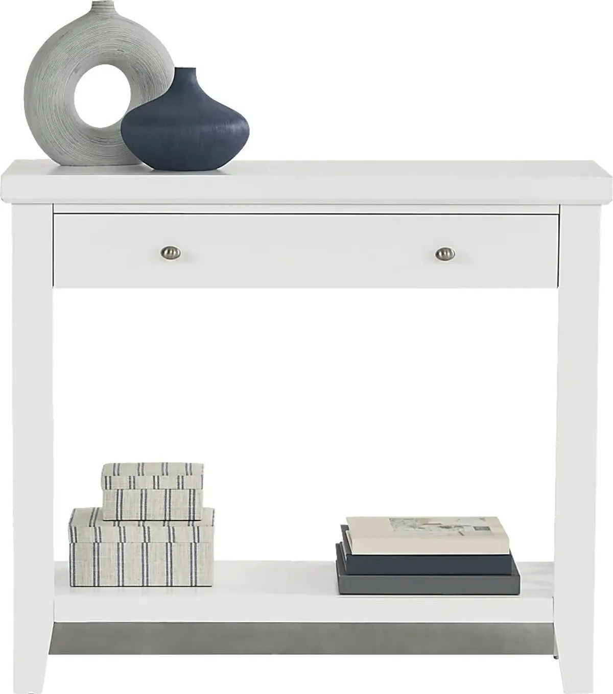 Abbie White Accent Table