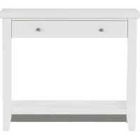 Abbie White Accent Table