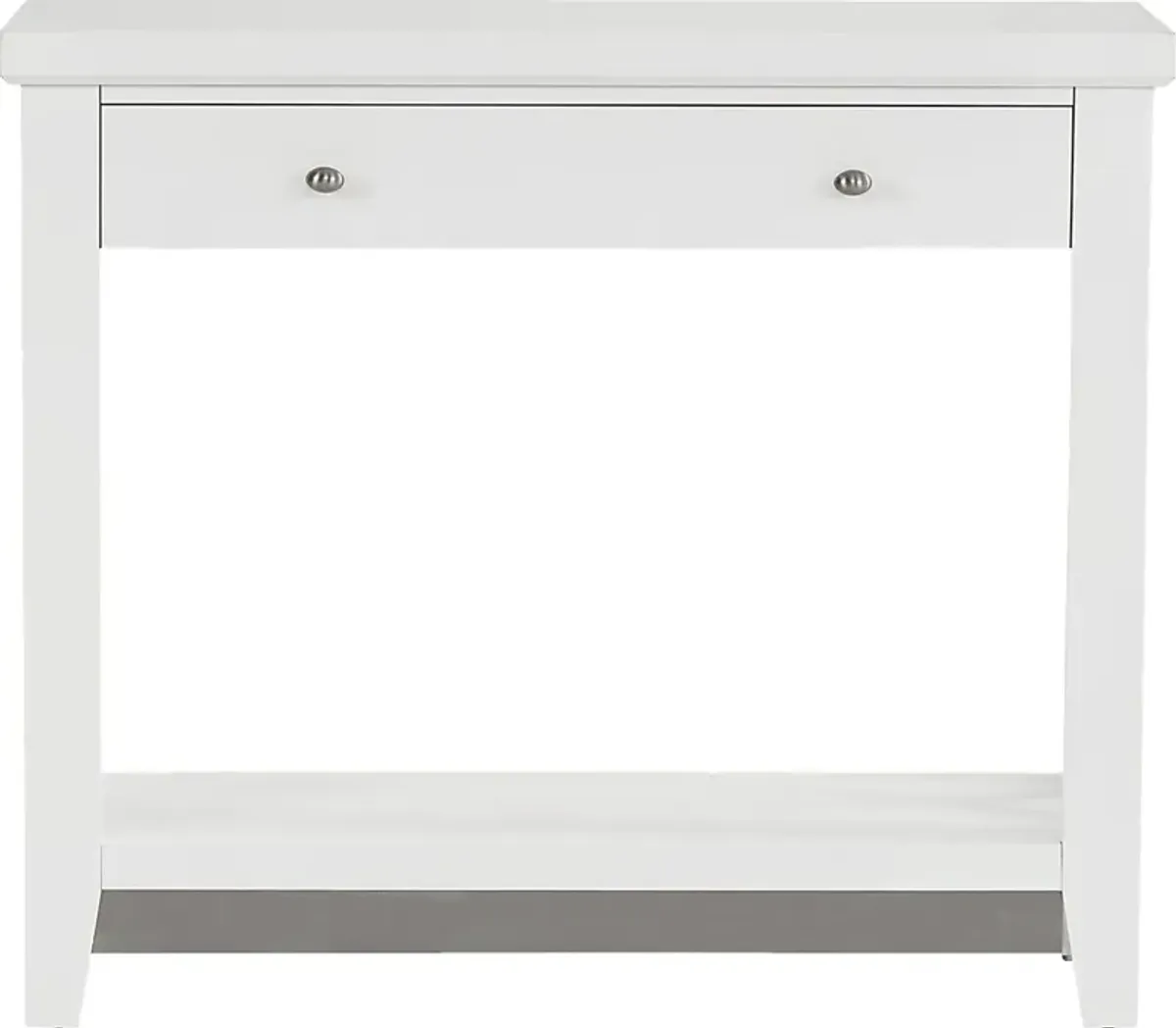 Abbie White Accent Table