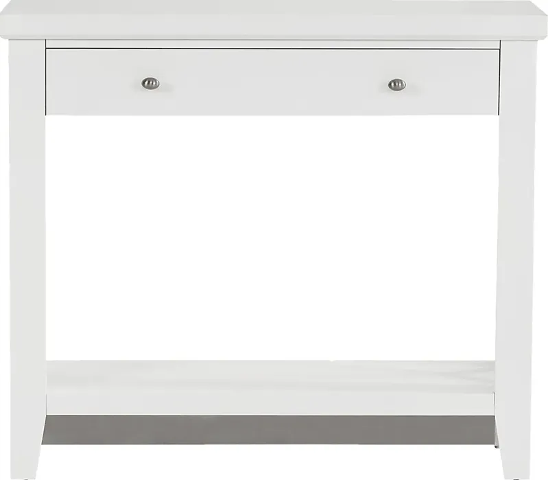 Abbie White Accent Table