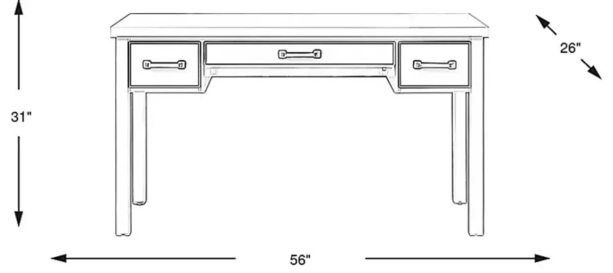 Planefield Blue Writing Desk